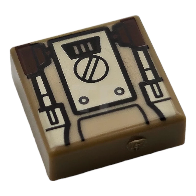 LEGO&reg; 6447152 - 3070pb346 - Tile 1 x 1 with Mark IV Architect Droid Back Panel Pattern (Professor Huyang)