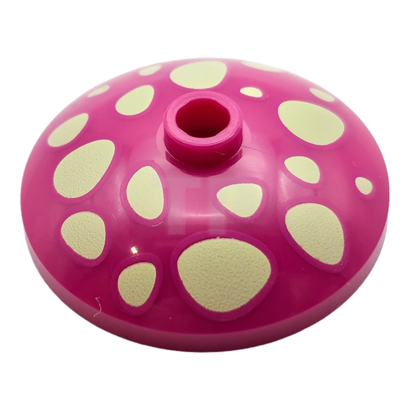 LEGO&reg; 6480467 - 43898pb012 - Dish 3 x 3 Inverted (Radar) with Yellowish Green Mushroom Spots Pattern