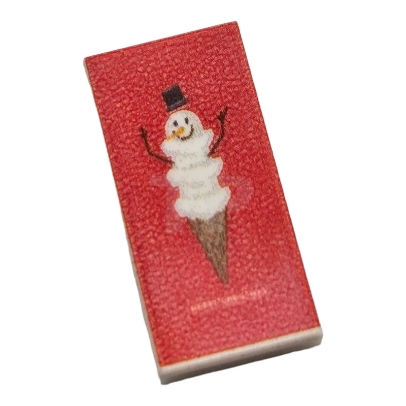 LEGO&reg;  - 3069BJB31 - Tile 1 x 2 snowman ice cream