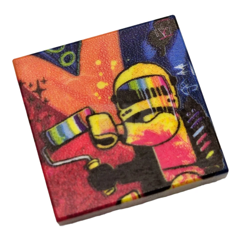 LEGO&reg;  - 3068BJB04 - Tile 2 x 2 Dream big yellow