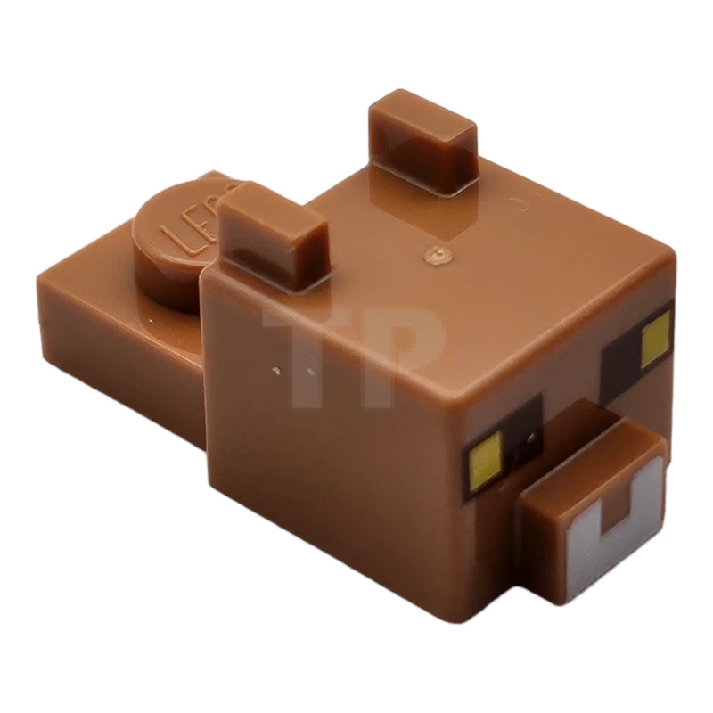 LEGO&reg; 6437906 - 24008pb10 - Minecraft Head, Blocky with Ears and Nose (Tabby Cat)