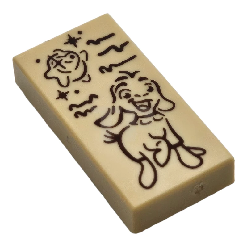 LEGO&reg; 6462664 - 3069pb1197 - Piastrelle 1 x 2 con motivo di agnello/capra