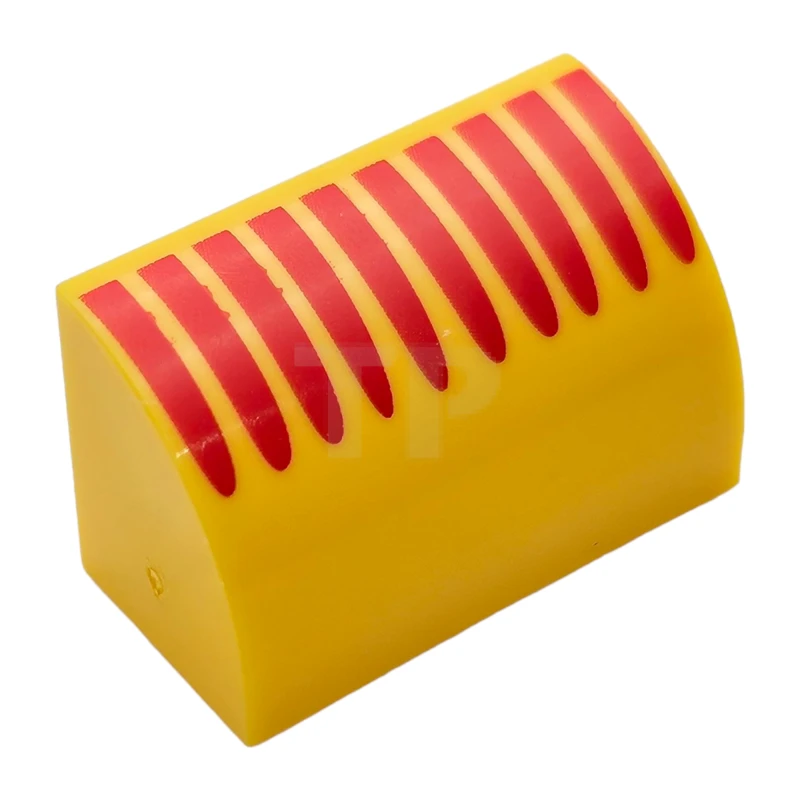 LEGO&reg; 6430744 - 37352pb027 - Slope 1 x 2 x 1 Curved with Lines Pattern (Pirate Beard)