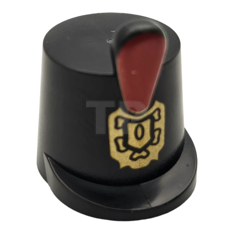 LEGO&reg; 6023420 - 2545pb01 - Minifigure, Headgear Hat, Imperial Guard Shako with Red Plume and Gold Emblem Pattern