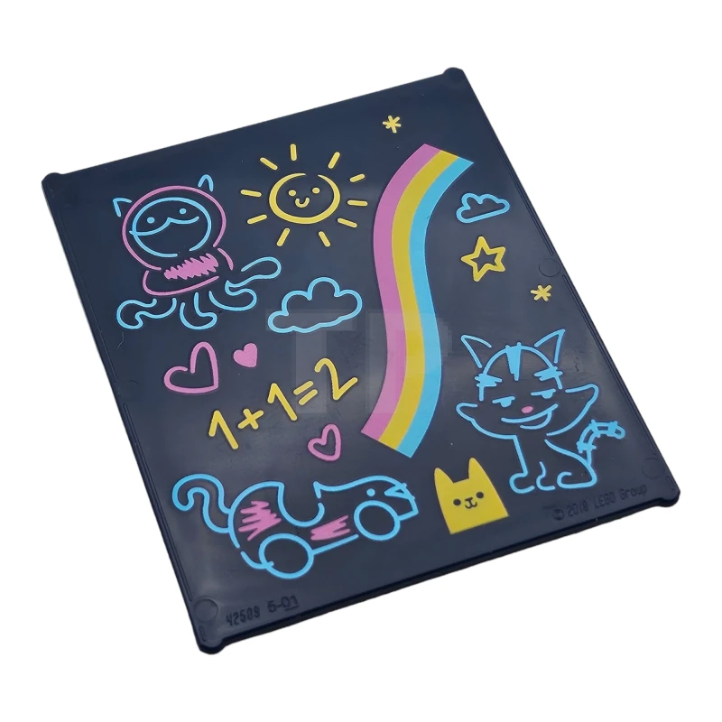 LEGO&reg; 6446138 - 42509pb05 - Glass for Window 1 x 6 x 6 with Sun, Star and '1+1=2' Pattern