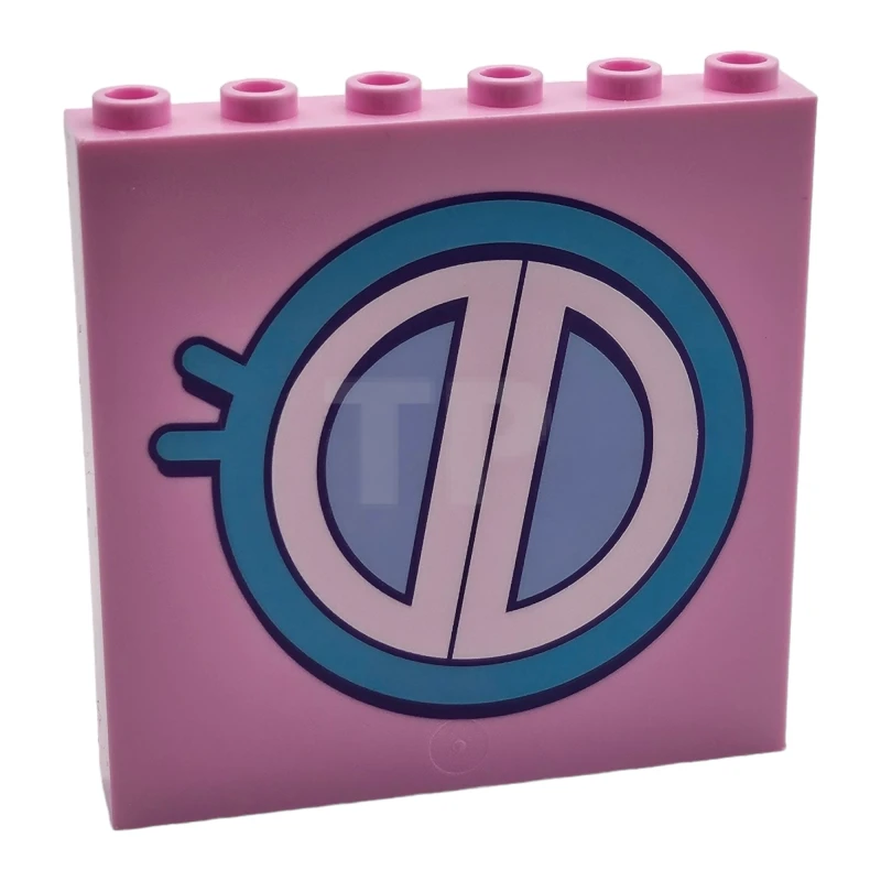 LEGO&reg; 6446136 - 59349pb326R - Panel 1 x 6 x 5 with Round Window Pattern - Right Side