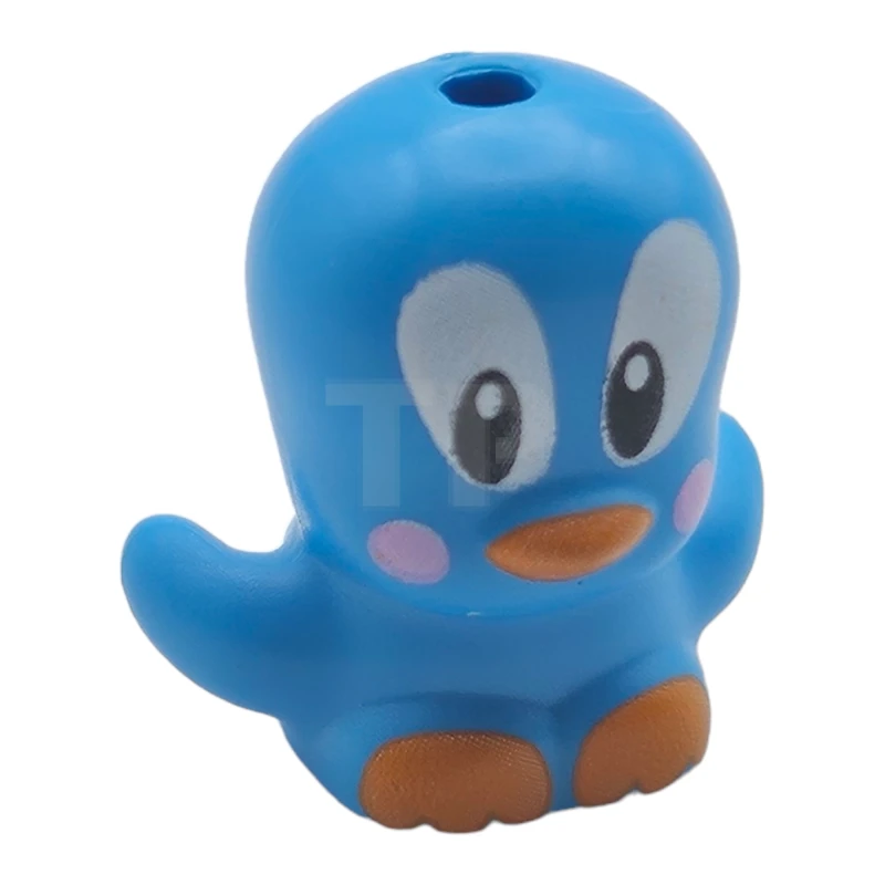 LEGO&reg; 6443154 - 3918pb03 - Bird, Chick with Open Wings with Large Black and White Eyes, Bright Pink Circles on Cheeks, Orange Beak and Feet Pattern (Sonic the Hedgehog Flicky)