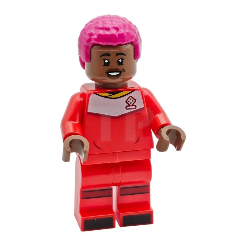 LEGO&reg; soc156 Asisat Oshoala - Red Soccer Jersey