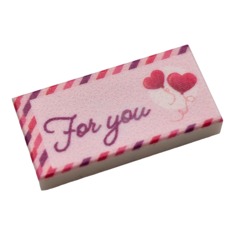 LEGO&reg;  - 3069BJB41 - Piastrelle 1 x 2 Lettera d'amore