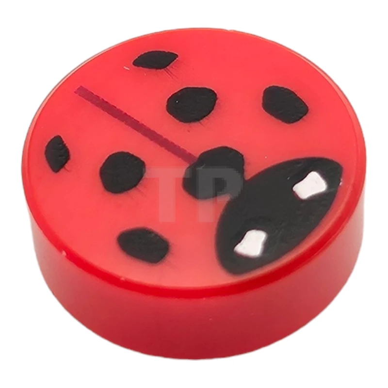 LEGO&reg; 6449709 - 98138pb393 - Tile 1 x 1 Round with Ladybug Pattern