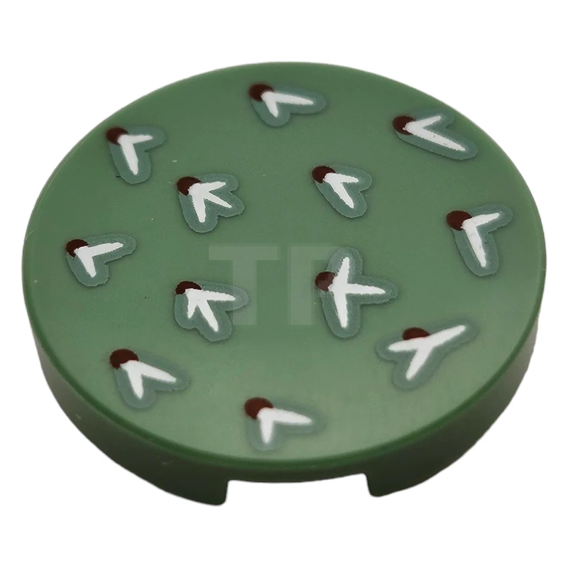 LEGO&reg; 6467694 - 14769pb646 - Tile 2 x 2 Round with Bottom O and Cactus Needles Pattern