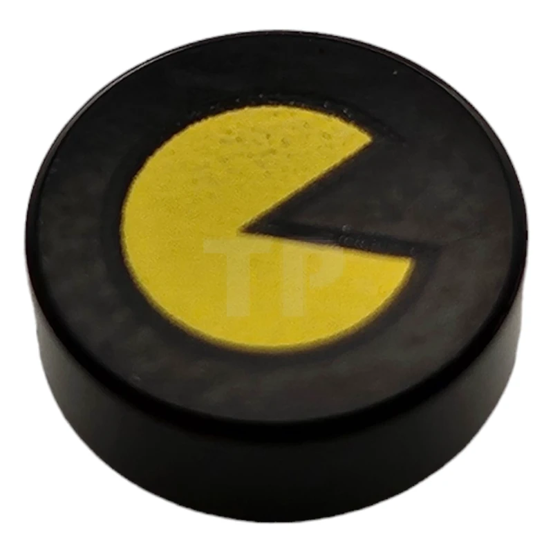 LEGO&reg; 6436472 - 98138pb378 - Carreau 1 x 1 rond avec motif PAC-MAN