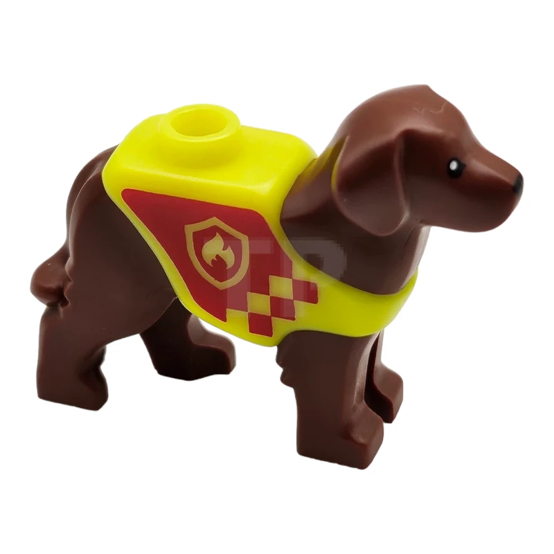 LEGO&reg; 6569377 - 105143pb01 - Rescue Dog (Labrador) with Vest with Fire Badge Pattern