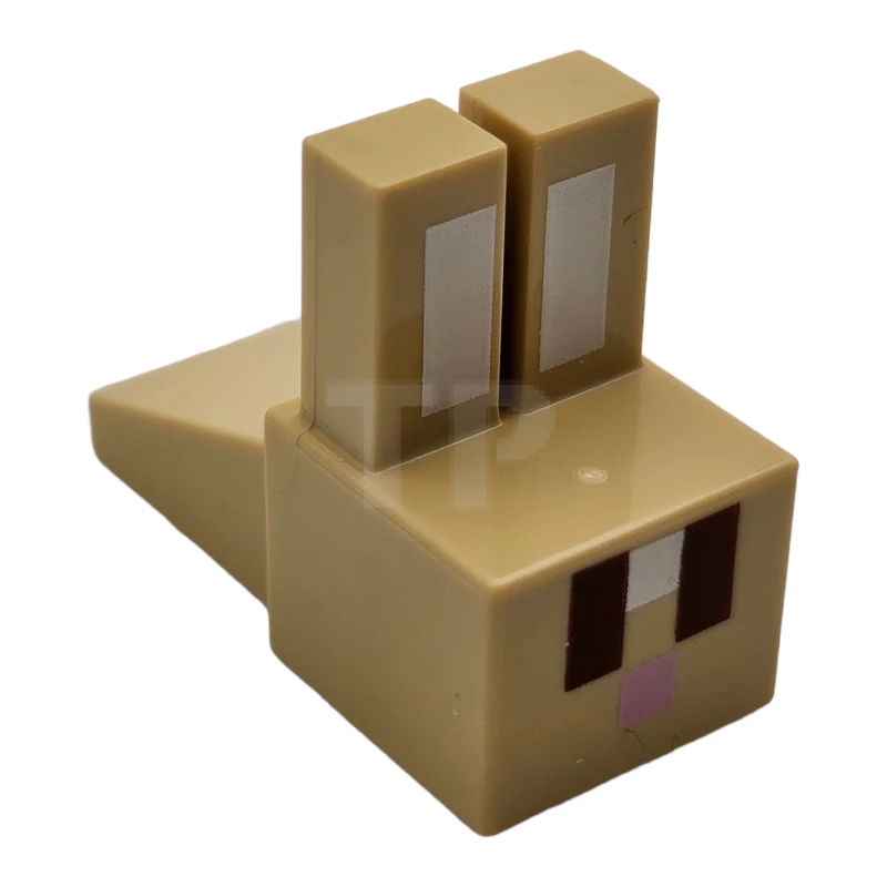 LEGO&reg; 6468465 - 35525pb05 - Brick Head with Pixelated Rabbit Face Pattern