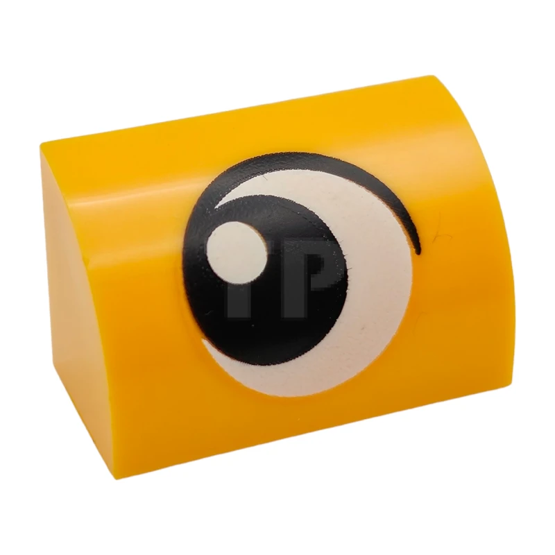 LEGO&reg; 6466814 - 37352pb034 - Slope 1 x 2 x 1 Curved with Eye Looking Left Pattern