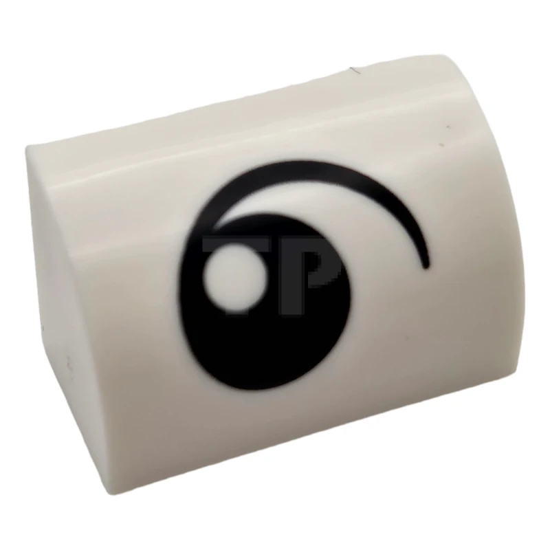 LEGO&reg; 6466819 - 37352pb037 - Slope 1 x 2 x 1 Curved with Eye Looking Left Pattern