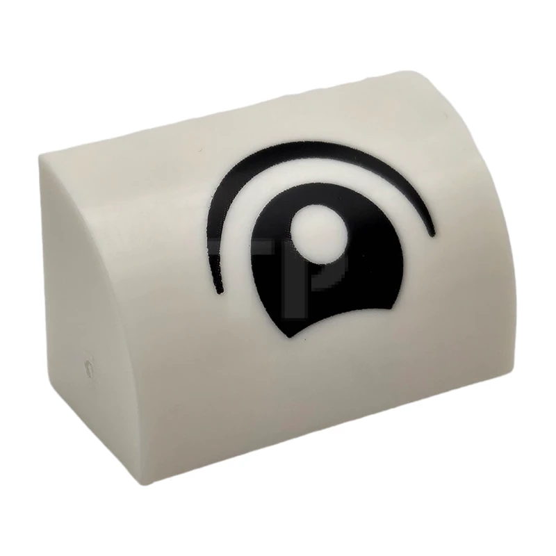 LEGO&reg; 6466821 - 37352pb038 - Pente 1 x 2 x 1 courbée avec motif d'œil.