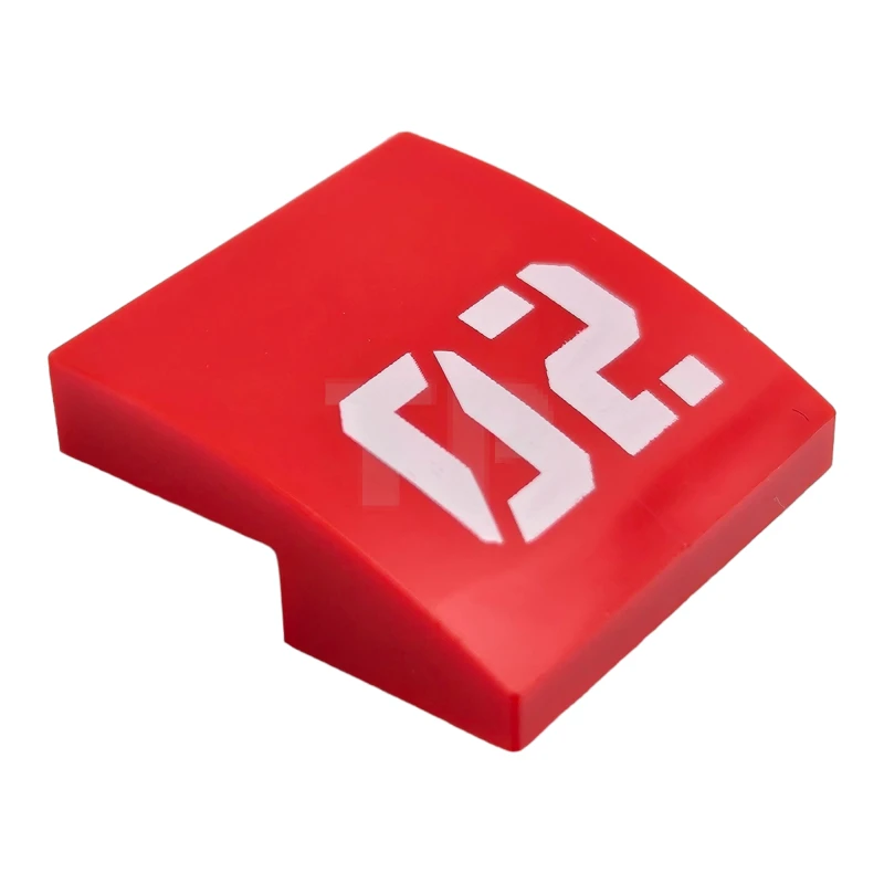 LEGO&reg; 6465529 - 15068pb533 - Slope 2 x 2 x 2/3 Curved with Number 02 Pattern