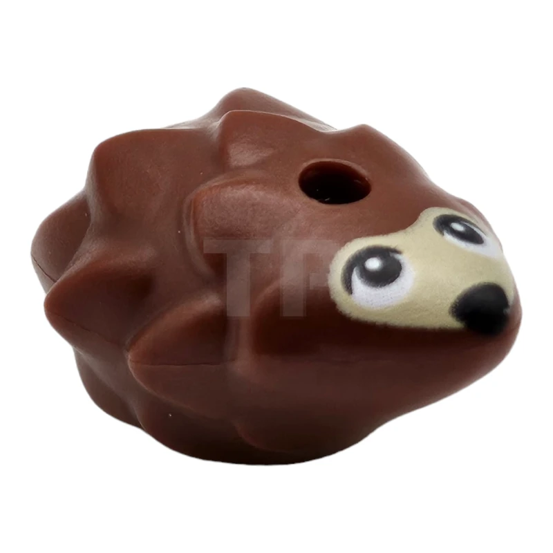 LEGO&reg; 6466352 - 5153pb01 - Hedgehog, Friends Small with Black Eyes and Nose and Tan Face Pattern Pattern (Marshmallow)