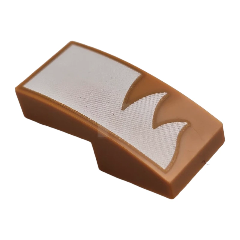 LEGO&reg; 6467590 - 11477pb188R - Slope 2 x 1 x 2/3 Curved with Fur Pattern - Right Side