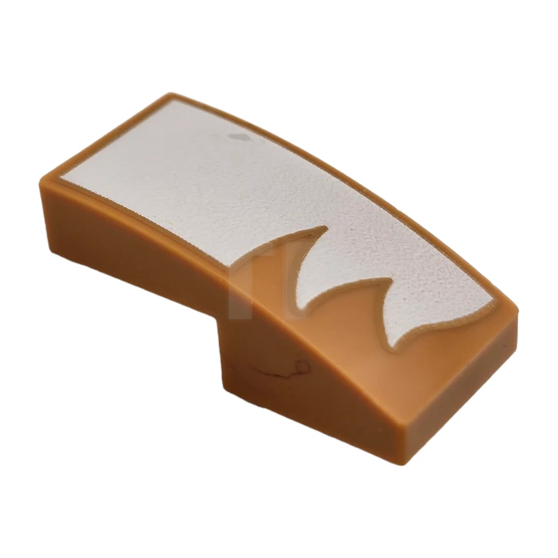 LEGO&reg; 6467591 - 11477pb188L - Slope 2 x 1 x 2/3 Curved with Fur Pattern - Left Side