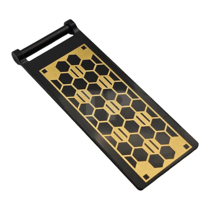 LEGO&reg; 6465827 - 30292pb067 - Bandera 7 x 3 con Asa de Barra con Diseño de Panel Solar Hexagonal Dorado