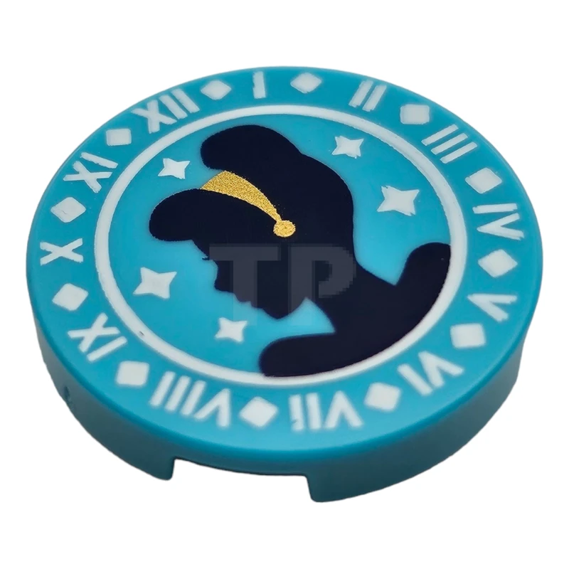 LEGO&reg; 6471794 - 14769pb653 - Tile 2 x 2 Round with Bottom O and Cinderella Silhouette Pattern