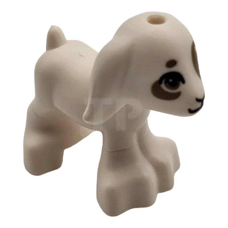 LEGO&reg; 6466771 - 104989pb02 - Goat, Friends, Baby with Black Eyes, Nose and Mouth and Dark Tan Eyes and Spots Pattern