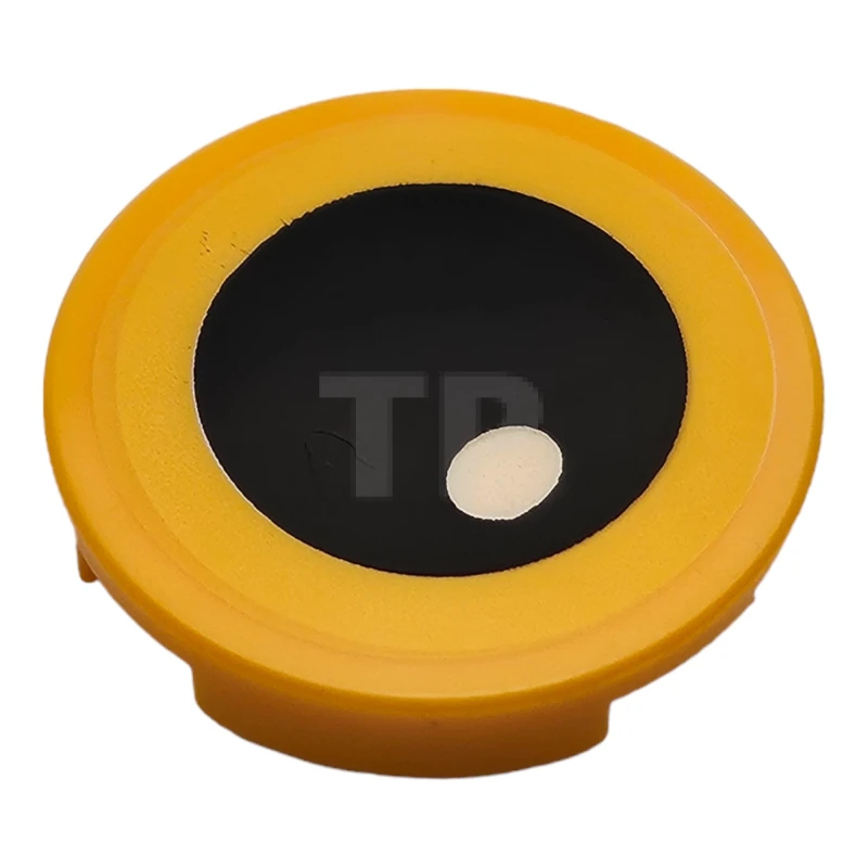 LEGO&reg; 6467894 - 14769pb673 - Tile 2 x 2 Round with Bottom O and Eye Pattern