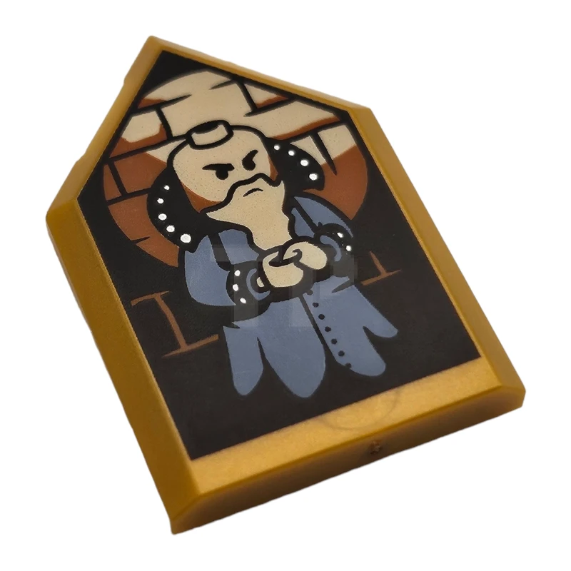 LEGO&reg; 6478297 - 22385pb334 - Piastrella 2 x 3 Pentagonale con Ritratto di Salazar Serpeverde