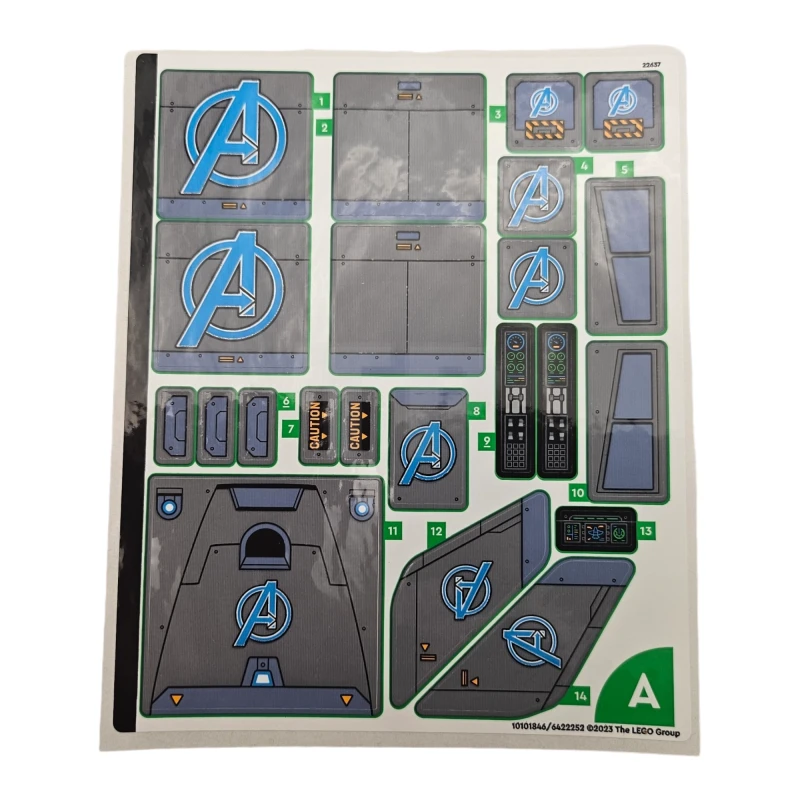 LEGO&reg; 6422252 - Pegatina para Set 76248 - Hoja 1