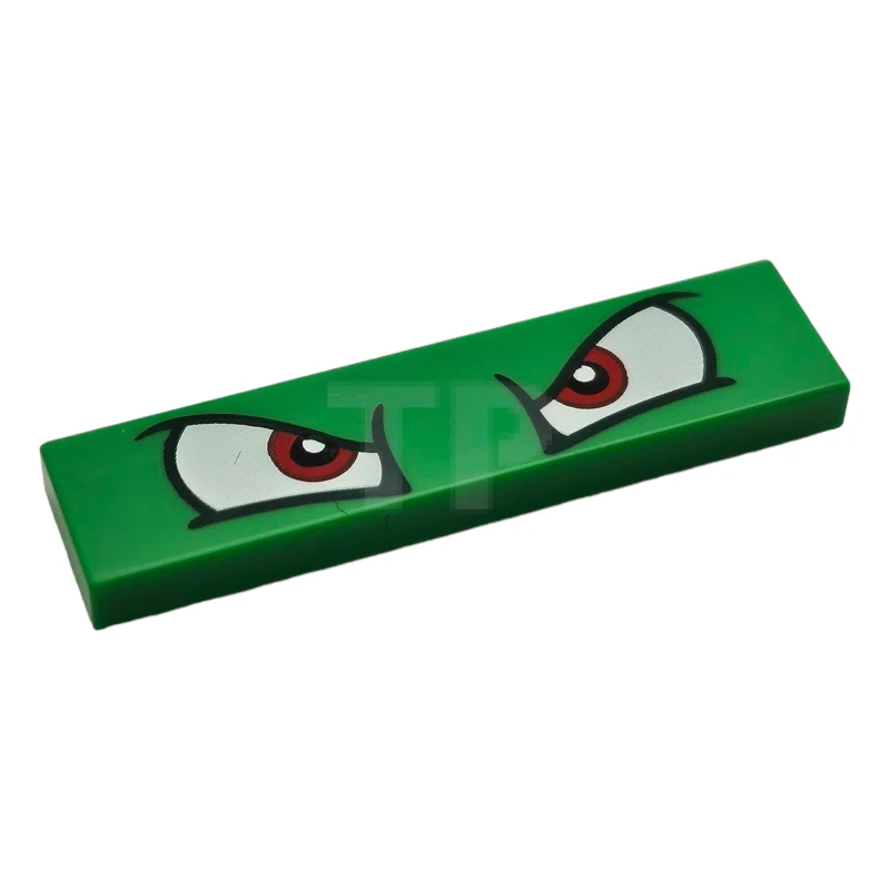 LEGO&reg; 6309102 - 2431pb639 - Tile 1 x 4 with Angry Red and White Eyes Pattern (Super Mario Bowser)