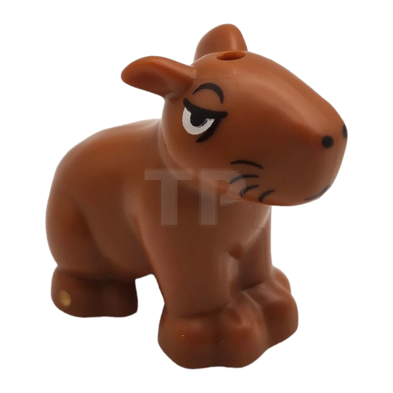 LEGO&reg; 6495656 - 5422pb01 - Capybara with Black Eyes, Nose, and Whiskers Pattern (Encanto Chispi)