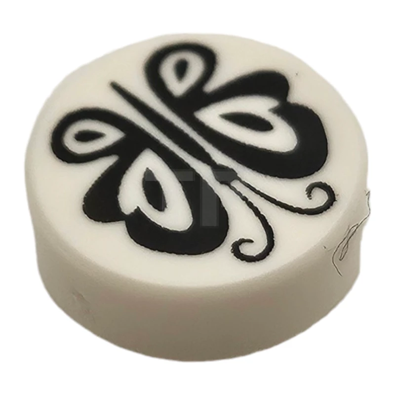 LEGO&reg; 6476329 - 98138pb403 - Tile 1 x 1 Round with Butterfly Pattern