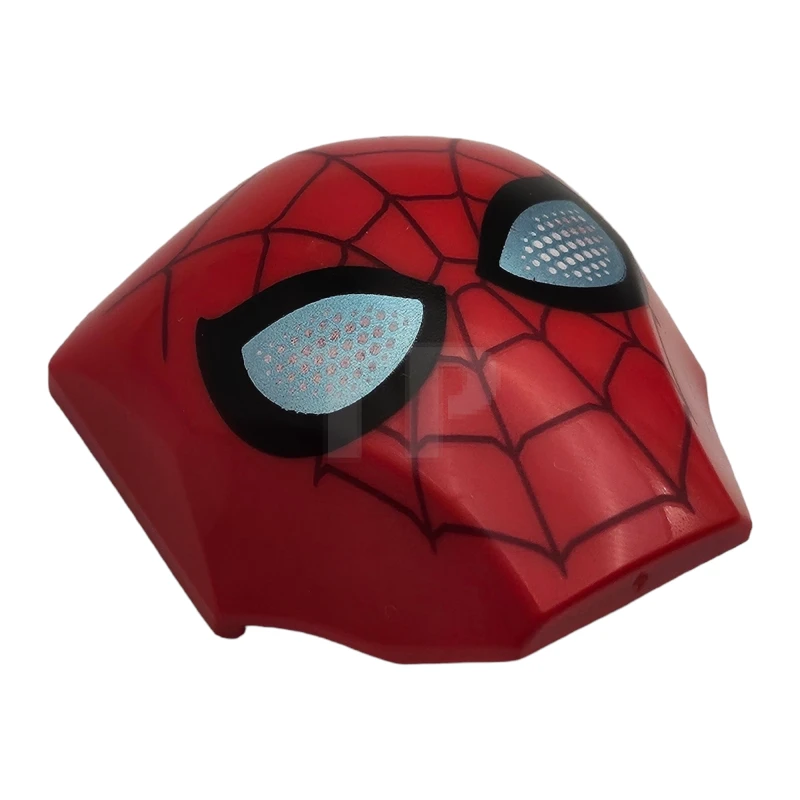 LEGO&reg; 6482949 - 85834pb06 - Large Figure Armor, Smooth with 2 x 2 Round Brick Attachment with Iron Spider-Man Mask with Dark Red Spider Web and Metallic Light Blue Eyes Pattern