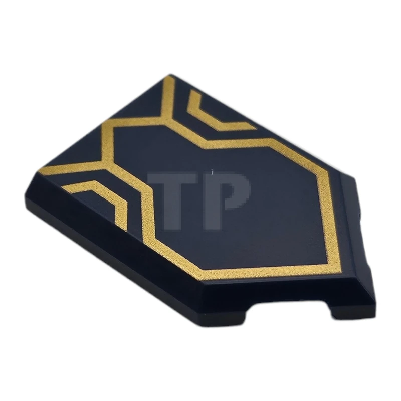 LEGO&reg; 6482952 - 22385pb344 - Carreau 2 x 3 pentagonal avec motif de lignes et d'ornements.