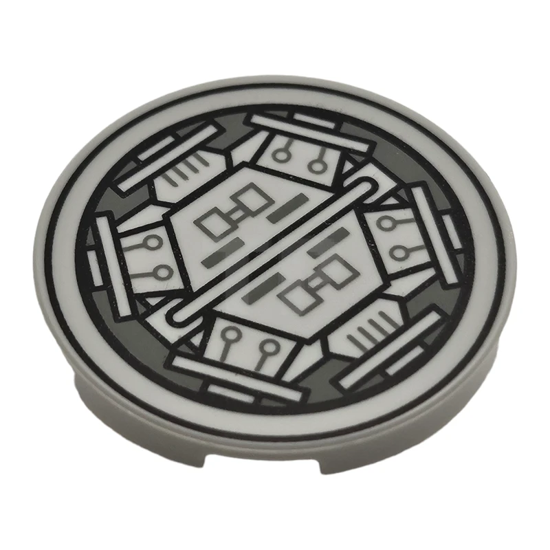 LEGO&reg; 6484083 - 67095pb067 - Tile, Round 3 x 3 with Black and Dark Bluish Gray SW Millennium Falcon Airlock Door Machinery Pattern