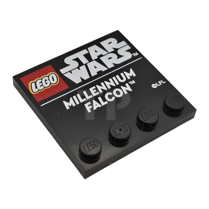LEGO&reg; 6484084 - 6179pb243 - Tile 4 x 4 with Studs on Edge with LEGO Star Wars Logo and 'MILLENNIUM FALCON' Pattern