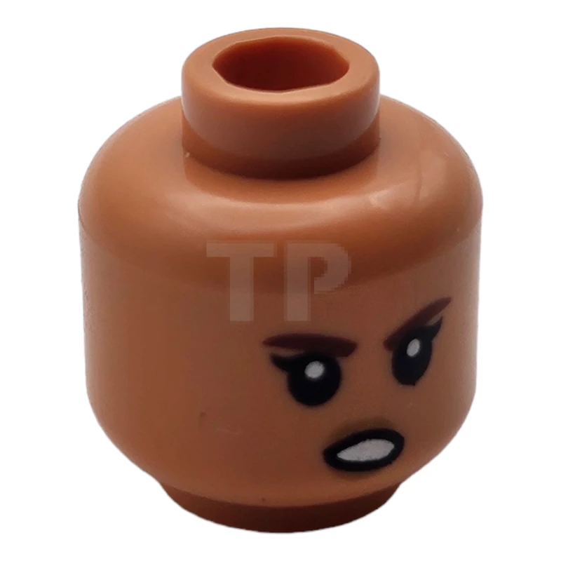 LEGO&reg; 6405154 - 3626cpb3145 - Head Minifig with Raised Eyebrow / Grimace Pattern (Dual Sided)