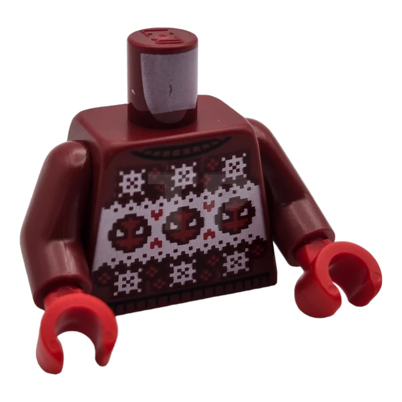 LEGO&reg; 6444064 - 973pb5386c01 - Torse (complet) Figine avec patron de pull de vacances Fair Isle en tricot.