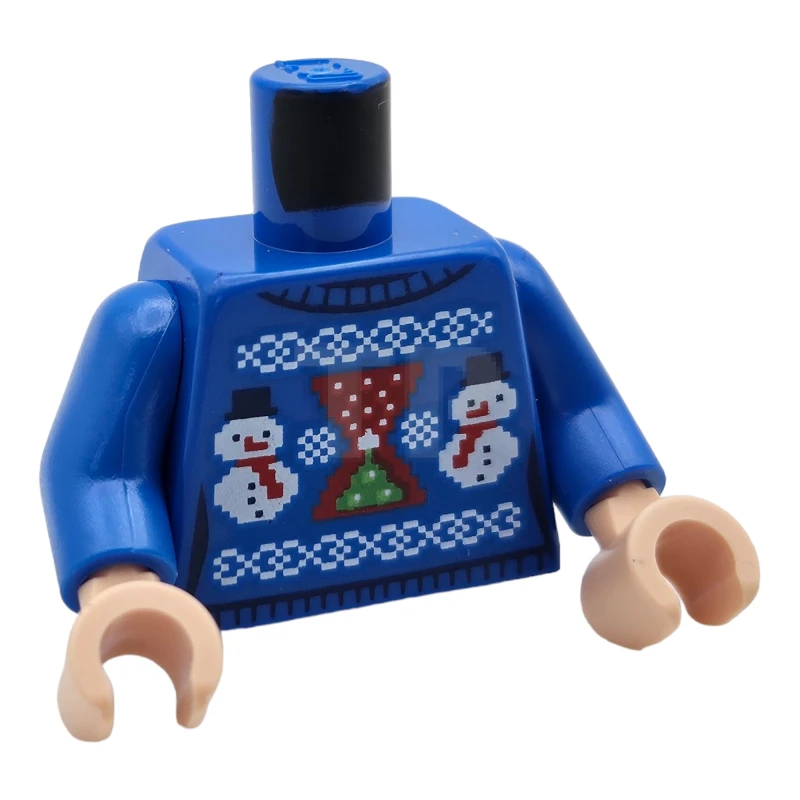 LEGO&reg; 6444819 - 973pb5387c01 - Torso (complete) Minifig with Knit Fair Isle Holiday Sweater Pattern