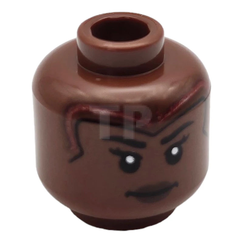 LEGO&reg; 6393395 - 3626cpb3234 - Head Minifig with Tiara and Tattoo on Back Pattern