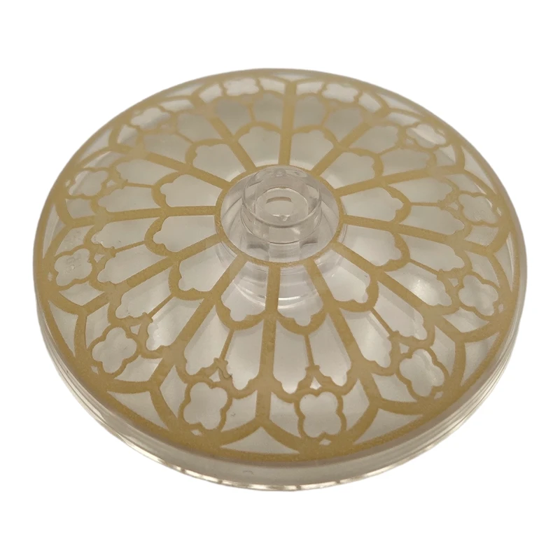 LEGO&reg; 6507075 - 35394pb009 - Dish 4 x 4 Inverted with Stud with Rose Window Pattern