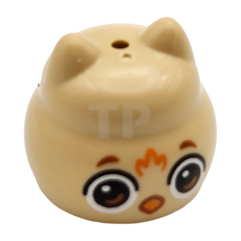 LEGO&reg; 6483583 - 5692pb01 - Dome Top 1 x 1 with Ears and Owl Head Pattern (Me-Owl)