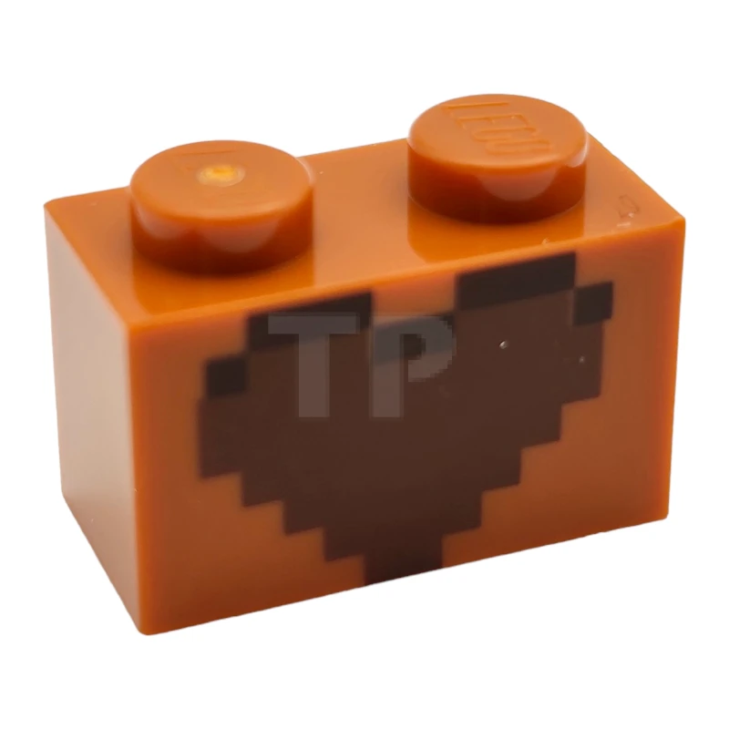 LEGO&reg; 6481446 - 3004pb333 - Stein 1 x 2 mit verpixeltem Herz-Muster