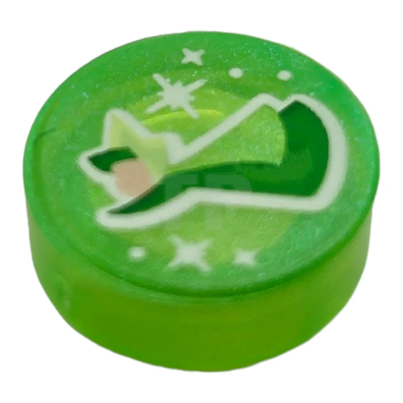 LEGO&reg; 6532120 - 98138pb419 - Fliese 1 x 1 Rund mit Fee-Göttin-Fauna-Muster