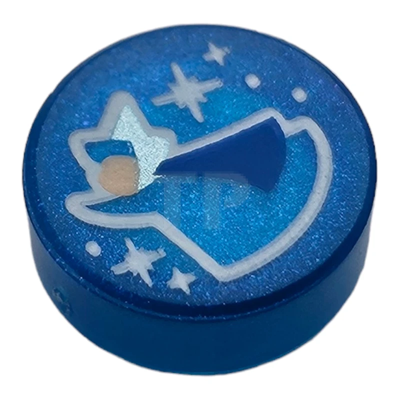 LEGO&reg; 6482602 - 98138pb420 - Tile 1 x 1 Round with Fairy Godmother Merryweather Pattern