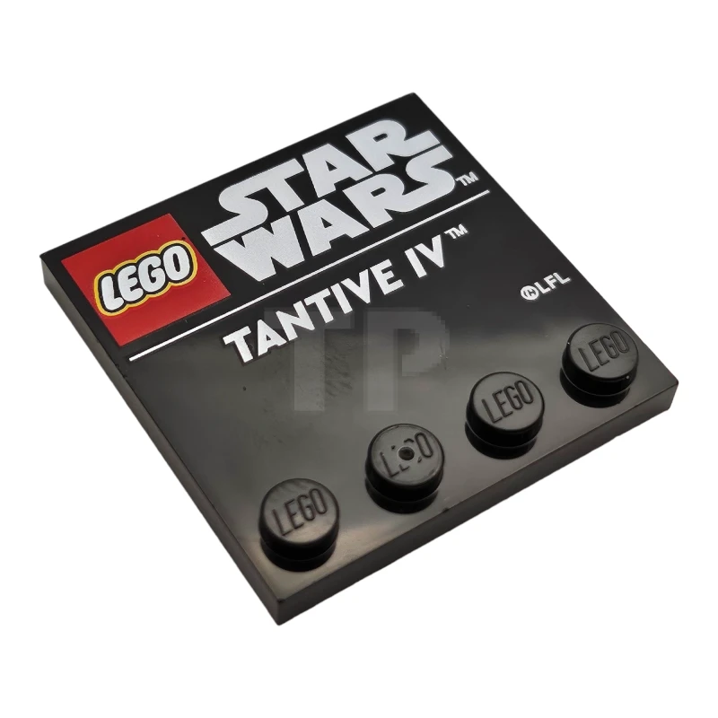 LEGO&reg; 6472354 - 6179pb244 - Tile 4 x 4 with Studs on Edge with LEGO Star Wars Logo and 'TANTIVE IV' Pattern