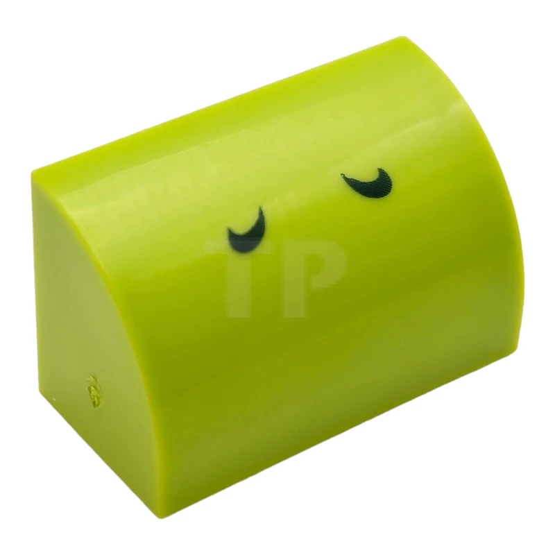 LEGO&reg; 37352pb003 - 6309072 - Slope 1 x 2 x 1 Curved with Curved Lines Pattern (Yoshi Nostrils)