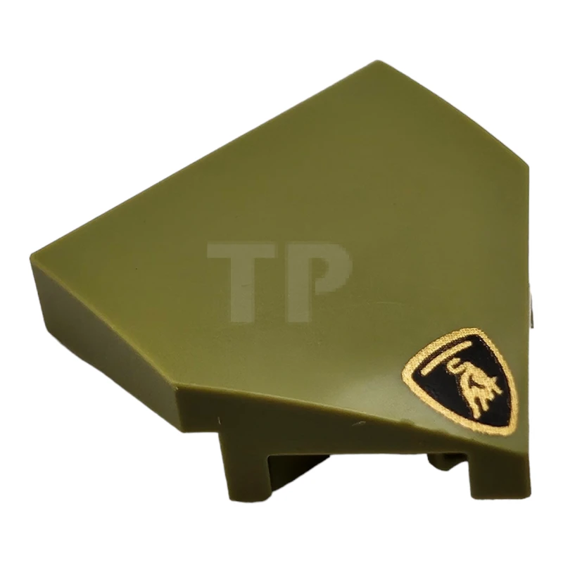 LEGO&reg; 6532408 - 66956pb11 - Wedge 2 x 2 x 2/3 Pointed with Lamborghini Logo Pattern